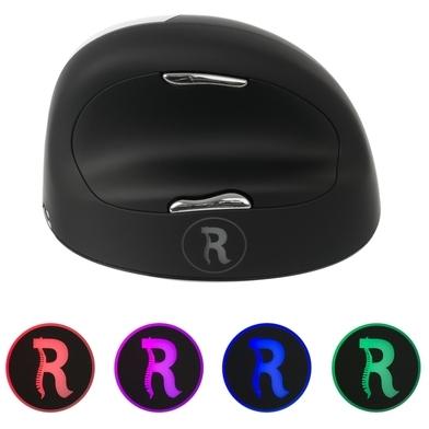 R-GO Tools HE (RGOHELAWL) Ergonomische muis Radiografisch Maat: L Optisch Zwart/zilver 5 Toetsen 2500 dpi Ergonomisch, Oplaadbaar, USB-aansluiting,