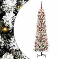Kunstkerstboom met 300 LED Wit 180 cm PVC en Metaal en Plastic - thumbnail