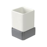 Bekerhouder Haceka Aline Grey 7,4x11,4 cm Keramiek Mat Grijs Haceka - thumbnail