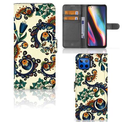 Wallet Case Motorola Moto G 5G Plus Barok Flower Wallet Case Motorola Moto G 5G Plus Barok Flower