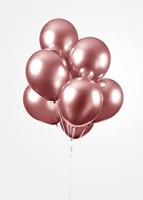 Chrome Ballonnen Roségoud 30cm (10st) - thumbnail