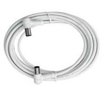 Axing Antenne Aansluitkabel [1x Antennestekker 75 Ω - 1x Antennebus 75 Ω] 1.50 m 85 dB Wit - thumbnail