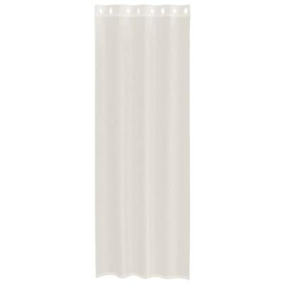 VidaXL Gordijnen voile met doorvoertules 2 st 140x260 cm crèmekleurig