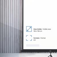 Draagbaar projectiescherm iggual Pantalla Mural 200x200cm con Trípode - thumbnail