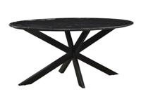 Marble Oval Spider Black 180cm-12741 - thumbnail