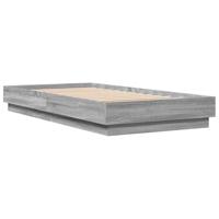 Bedframe bewerkt hout grijs sonoma eikenkleurig 90x190 cm - thumbnail