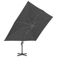 Zweefparasol met aluminium paal 4x3 m zwart - thumbnail