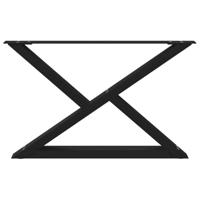 Salontafelpoten 2 st 70x(42-43,3) cm staal zwart - thumbnail