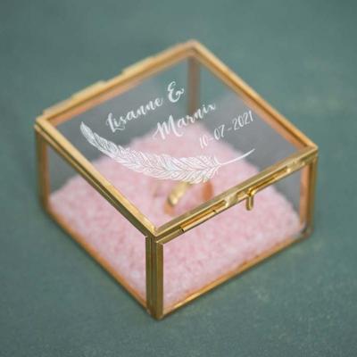 Ringdoosje glas vierkant ibiza Ringdoosje glas vierkant ibiza