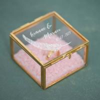 Ringdoosje glas vierkant ibiza - thumbnail