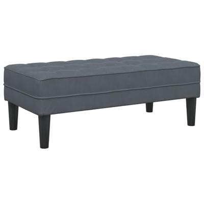 Bankstel met kussen 2 pcs Donkergrijs Polyester