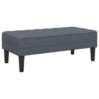 Bankstel met kussen 2 pcs Donkergrijs Polyester - thumbnail