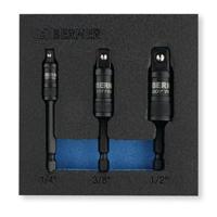 Berner bitadapterset 1/4" bit naar dop 1/4", 3/8", 1/2" - thumbnail