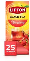 Lipton thee Feel Good Selection, Zwarte thee aardbei, doos van 25 zakjes - thumbnail