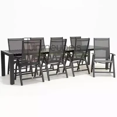 Tuinstoel Primero 8 stoelen met rialto aluminium tafel 262 x 329 cm Tuinstoel Primero 8 stoelen met rialto aluminium tafel 262 x 329 cm