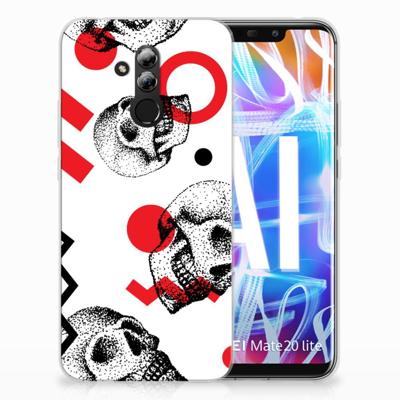 Silicone Back Case Huawei Mate 20 Lite Skull Red Silicone Back Case Huawei Mate 20 Lite Skull Red