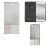 Huawei P10 Plus Book | Wallet Case | Wood Concrete - thumbnail