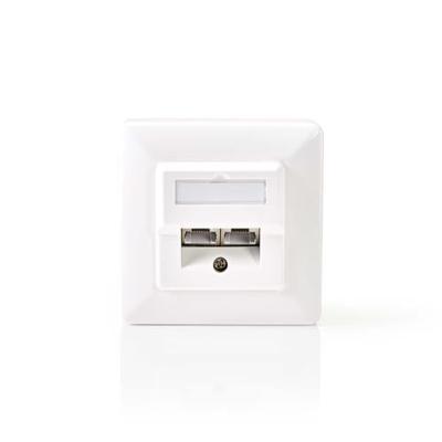 Nedis Netwerk Wanddoos | Inbouw | 2 poort(en) | CAT5e | Recht | Female | Goud Verguld | ABS | Wit | Doos - CCGB89150IV Nedis Netwerk Wanddoos | Inbouw | 2 poort(en) | CAT5e | Recht | Female | Goud Verguld | ABS | Wit | Doos - CCGB89150IV