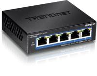 TRENDnet, TEG-S50ES, 5-poorts gigabit EdgeSmart Switch, desktop switch, wandmontage, compact, - thumbnail