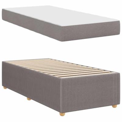 Bedframe met matras met matras Taupe 80 x 200 cm Stof