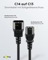 goobay C14 > C13 voedingskabel verlengkabel - thumbnail