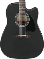 Ibanez AW247CE Artwood Weathered Black Open Pore elektrisch-akoestische westerngitaar - thumbnail