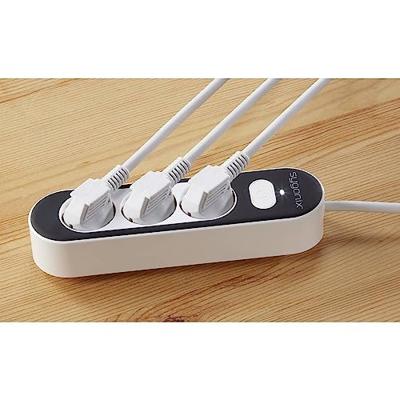 Sygonix SY-4538270 Stekkerdoos met schakelaar 3-voudig Wit, Zwart Randaarde stekker 1 stuk(s) Sygonix SY-4538270 Stekkerdoos met schakelaar 3-voudig Wit, Zwart Randaarde stekker 1 stuk(s)