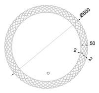 Wiesbaden Badkamerspiegel Deco Rond met LED Verlichting 60 cm - thumbnail