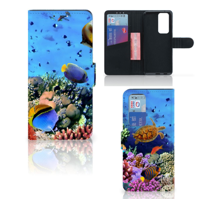 OPPO Find X3 Neo 5G | Telefoonhoesje | Met pasjeshouder | Vissen