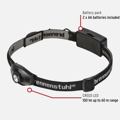 Brennenstuhl LuxPremium LED-hoofdlamp KL 100 IP44 Toshiba-LED 100lm 2x AA - 1178760 Brennenstuhl LuxPremium LED-hoofdlamp KL 100 IP44 Toshiba-LED 100lm 2x AA - 1178760