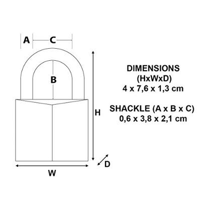 Masterlock Hangslot, 40mm, O6mm, lange beugel, zw - 9140EURDBLKLF 9140EURDBLKLF