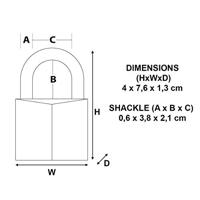 Masterlock Hangslot, 40mm, O6mm, lange beugel, zw - 9140EURDBLKLF 9140EURDBLKLF - thumbnail
