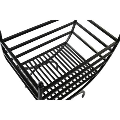 Houtopslag DKD Home Decor Zwart Staal 48 x 30 x 57 cm Houtblok standaard