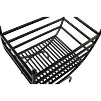 Houtopslag DKD Home Decor Zwart Staal 48 x 30 x 57 cm Houtblok standaard - thumbnail