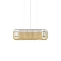 Forestier Bamboo Oval L hanglamp wit - thumbnail