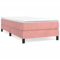 Boxspring met matras fluweel roze 80x200 cm - thumbnail
