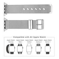 Milanese met gesp bandje - Zwart - Geschikt voor Apple Watch 44mm / 45mm / 46mm / 49mm - thumbnail