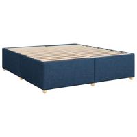 Boxspring met matras stof blauw 200x200 cm - thumbnail