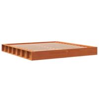 Bedframe zonder matras massief grenenhout wasbruin 200x200 cm - thumbnail