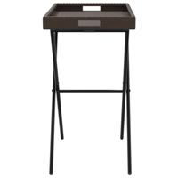 Dienbladtafel inklapbaar 65x40x75 cm poly rattan bruin - thumbnail