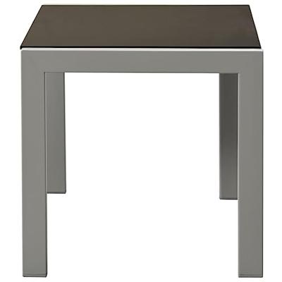 Ligbedden 2 st met tafel staal en textileen zwart - thumbnail