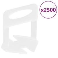 Nivelleringssysteem voor tegels 500 wiggen 2500 klemmen 1,5 mm - thumbnail