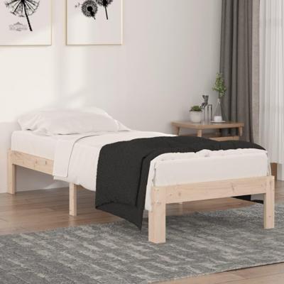 Bedframe massief hout 75x190 cm Bedframe massief hout 75x190 cm