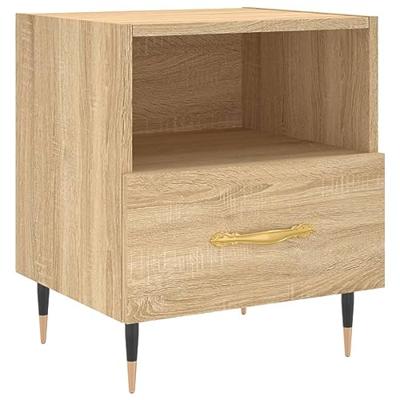 Nachtkastjes 2 st 40x35x47,5 cm bewerkt hout sonoma eikenkleur