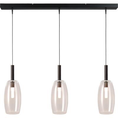 Masterlight 3L hanglamp Ø 11,5cmLido Olive met helder glas - 2861-05-00-100-3-4