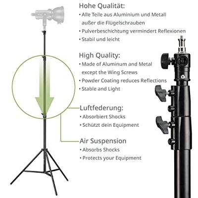 Bresser 2x BR-TP280 Pro lampstatief 280cm + tas