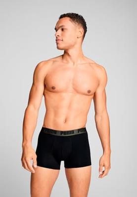 Puma Boxershorts Everyday Heritage Stripe 2-pack Forest Night Tonal-XL