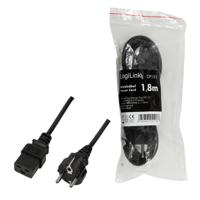 LogiLink CP152 electriciteitssnoer Zwart 1,8 m CEE7/7 IEC C19 - thumbnail