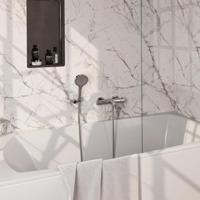 BRAUER Stripe Baddouche Thermostaatkraan SET 04 - opbouw - wandhouder - 3-standen handdouche - doucheslang - chroom 5-CE-343 - thumbnail