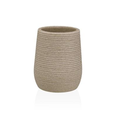 Tandenborstelhouder Versa Beige Hars 8,5 x 10 x 8,5 cm